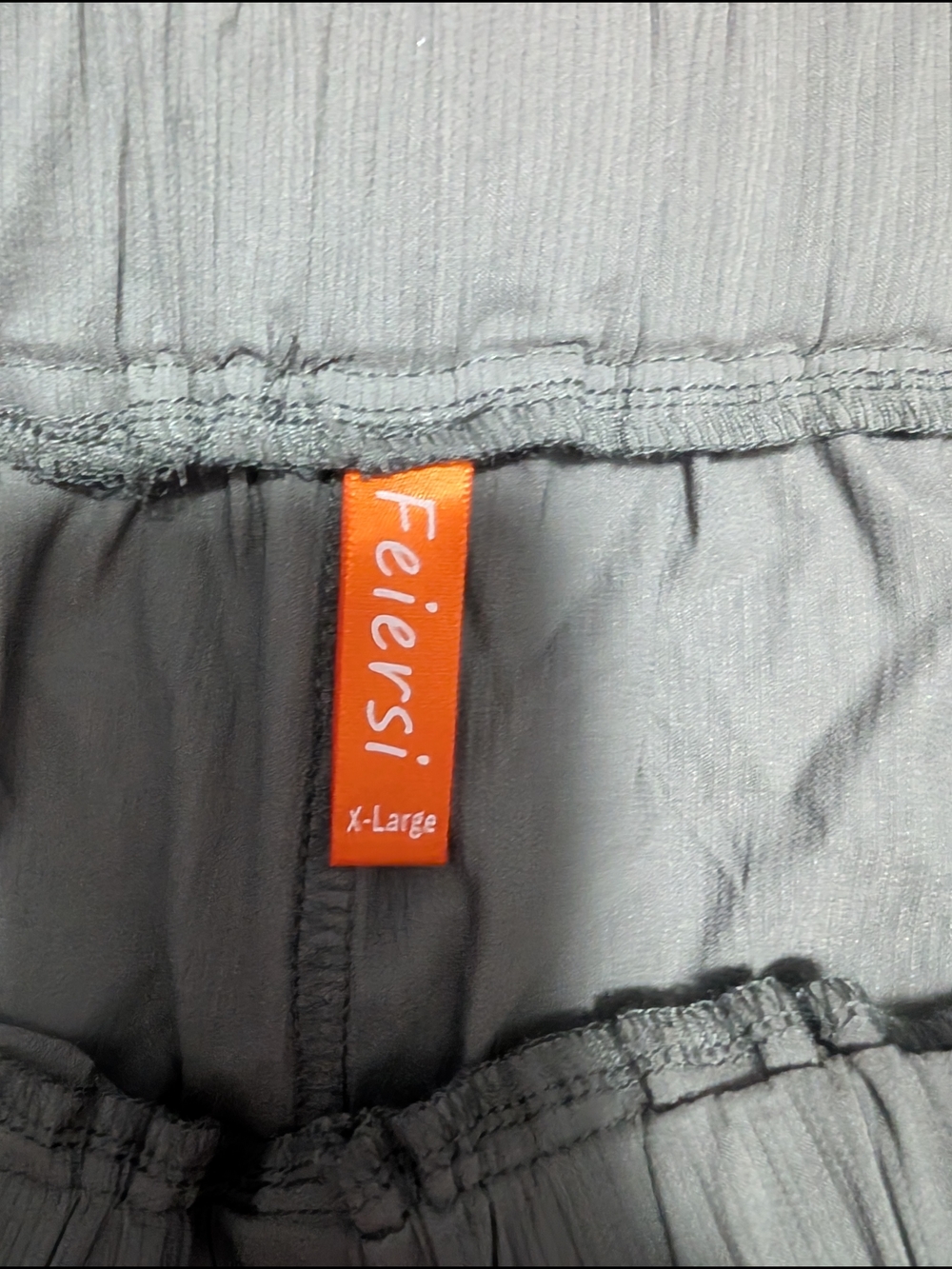 Feiersi Dark Gray Summer Wide Leg Beach Shorts w/ Buttons - Size XL (EUC) - Picture 8 of 9